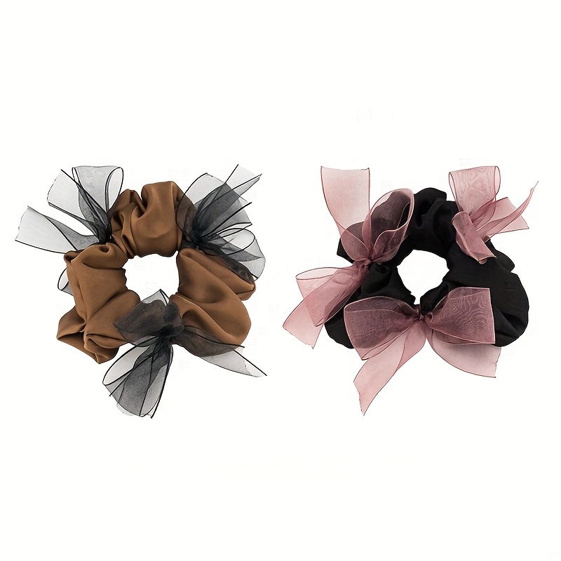 Ribbon Bow Gift - Lazo de organza tejido, coletero de