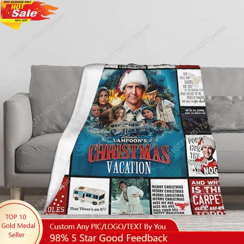 Christmas Throw Blanket - Manta nacional Lampoon para vacaciones navideñas,