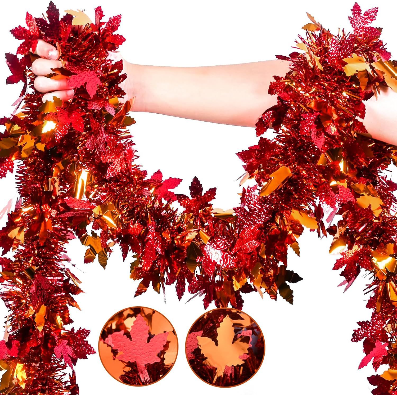 Tinsel Garland Decoration - Guirnalda de Otoño con Adornos de