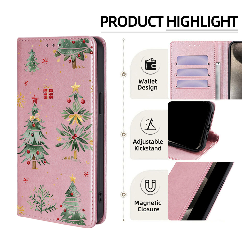 Funda tipo billetera de cuero  - Christmas Tree Artificial reseña y precio