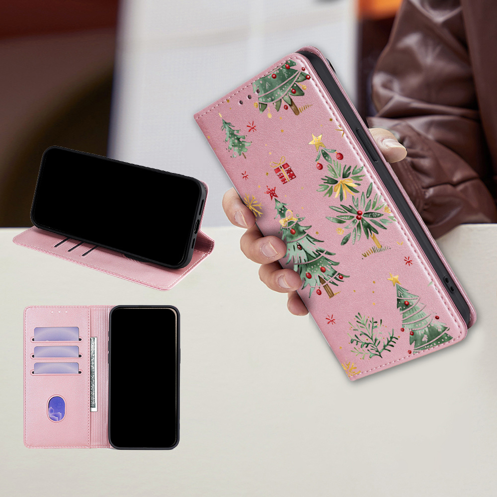 Funda tipo billetera de cuero  - Christmas Tree Artificial reseña y precio