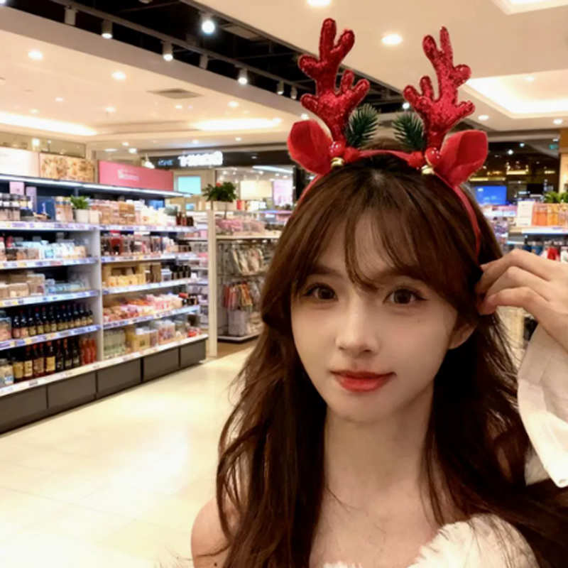 Diadema de Navidad con Astas d - Reindeer Antlers Headband reseña y precio