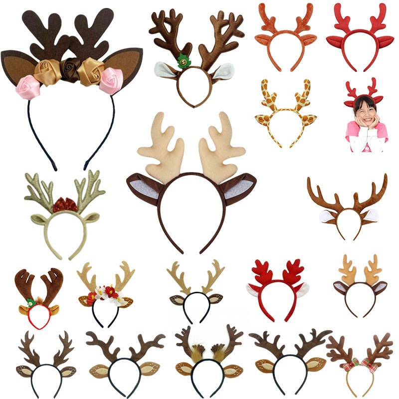 Conjunto de disfraz de reno, f - Reindeer Antlers Headband reseña y precio