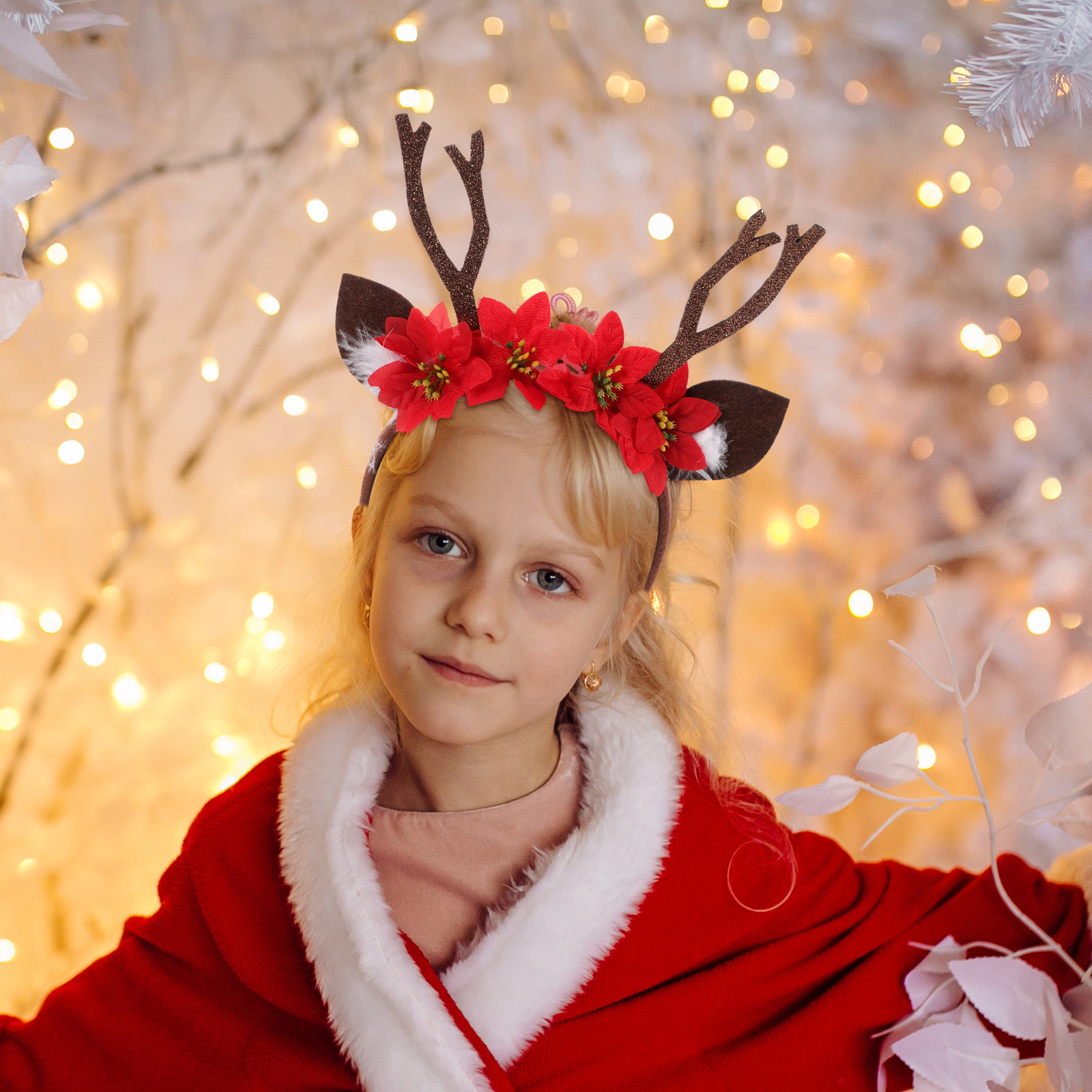 Diadema de Navidad con Astas d - Reindeer Antlers Headband reseña y precio