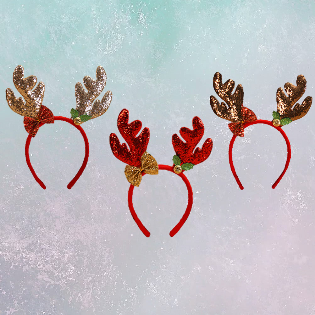 3 Diademas Navideñas con Cuern - Reindeer Antlers Headband reseña y precio