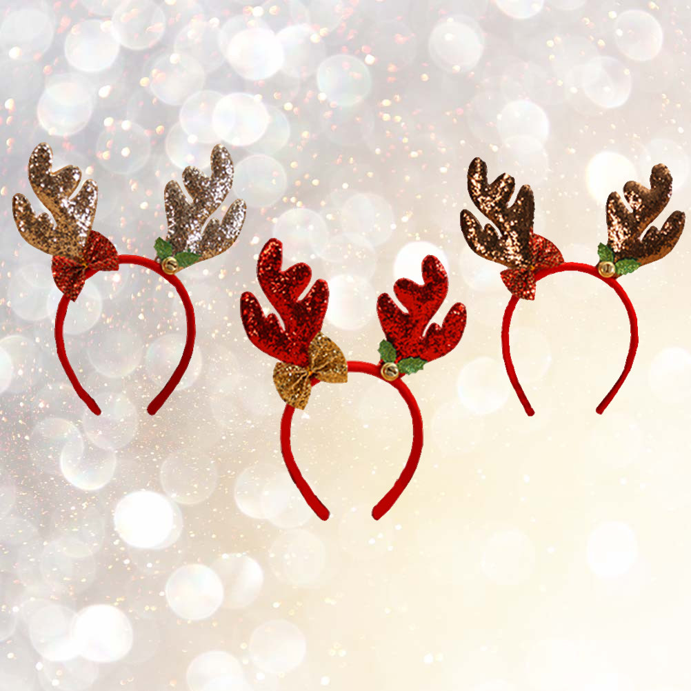3 Diademas Navideñas con Cuern - Reindeer Antlers Headband reseña y precio
