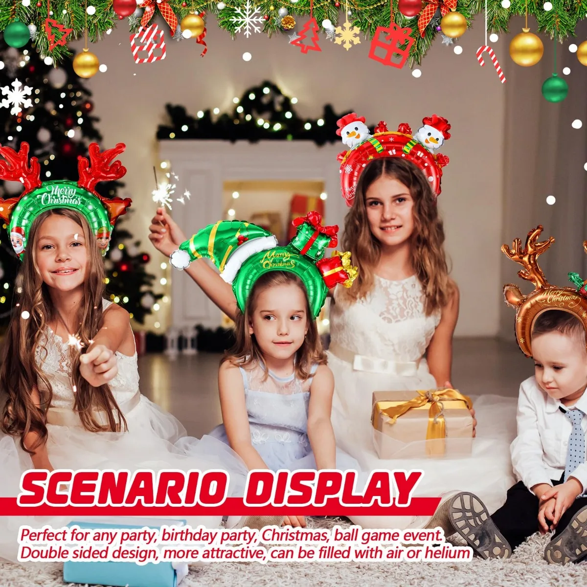 Diademas inflables de Navidad, - Reindeer Antlers Headband reseña y precio