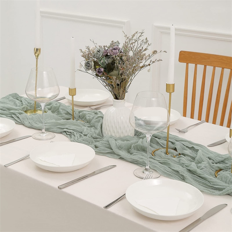 Banquetes de Navidad de gasa s - Christmas Table Runner reseña y precio