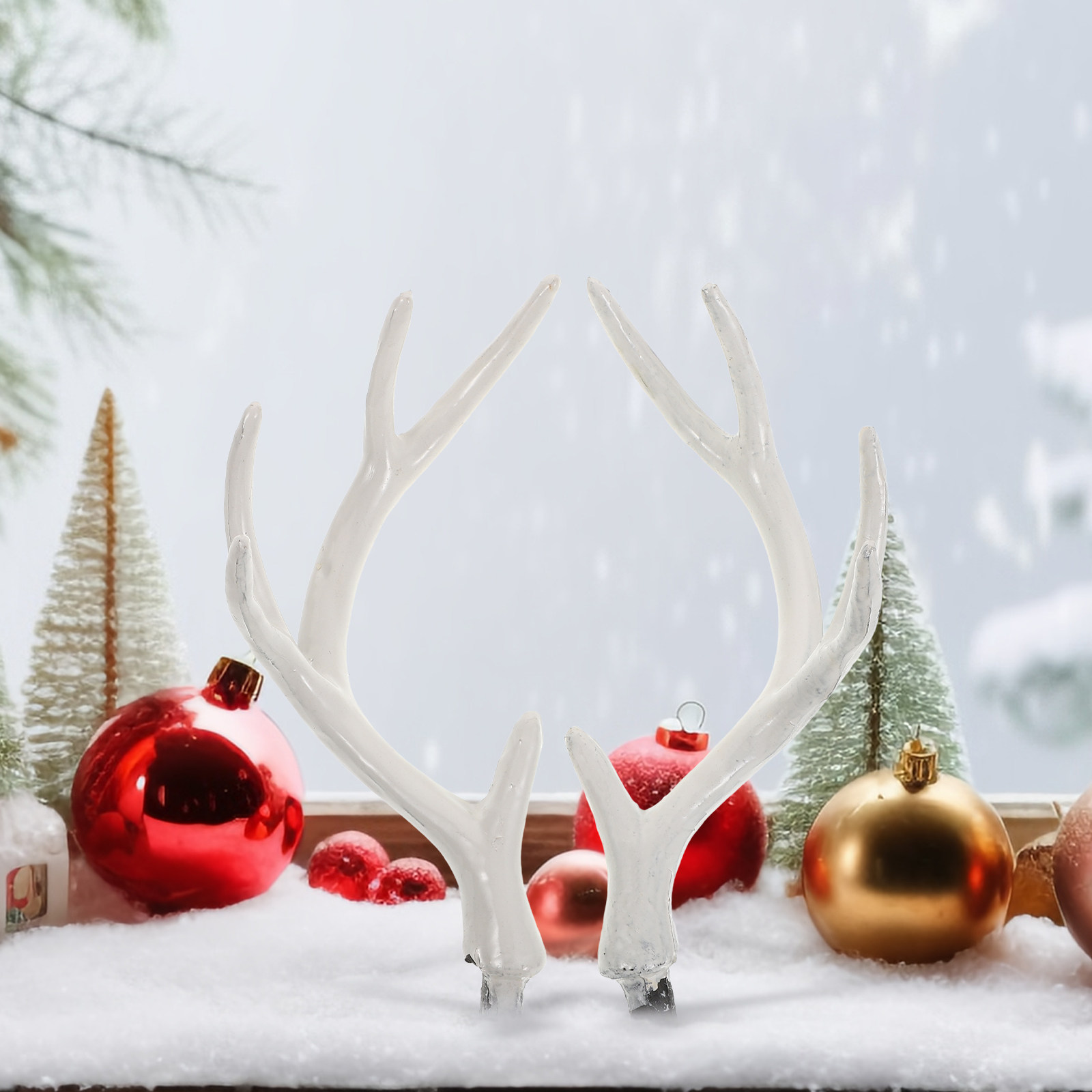 1 Par de Astas de Ciervo Blanc - Reindeer Antlers Headband reseña y precio
