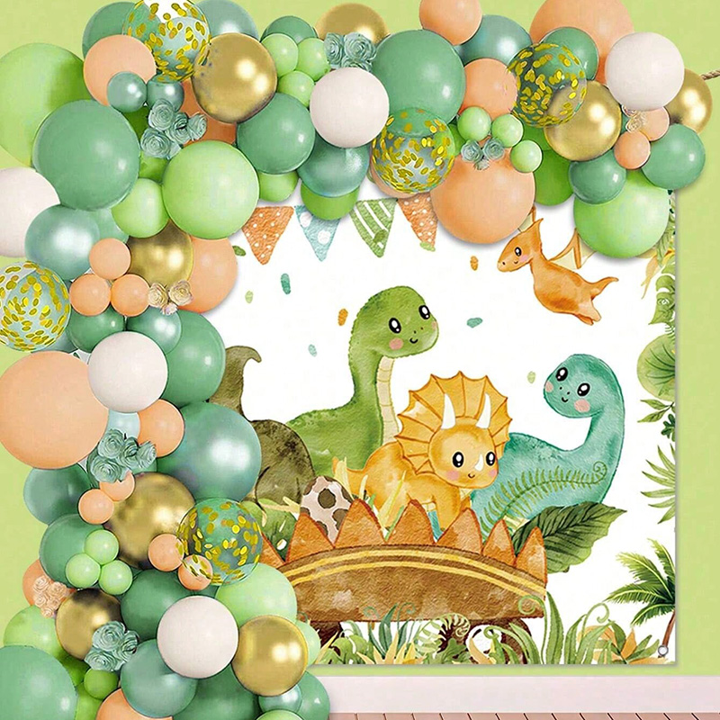 Juego de globos de dinosaurio, - Tinsel Garland Decoration reseña y precio