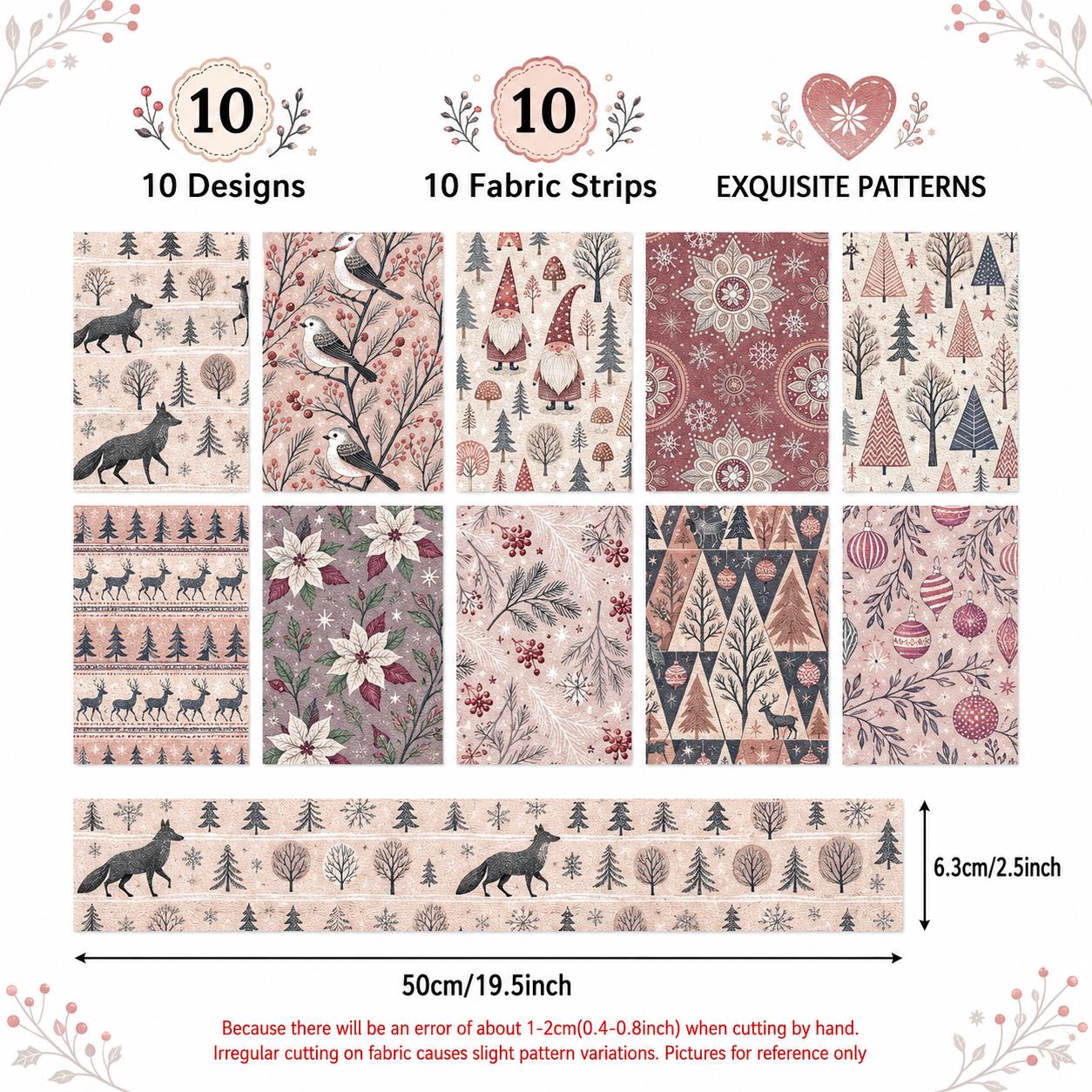 10 tiras de tela Jelly Roll co - Christmas Table Runner reseña y precio