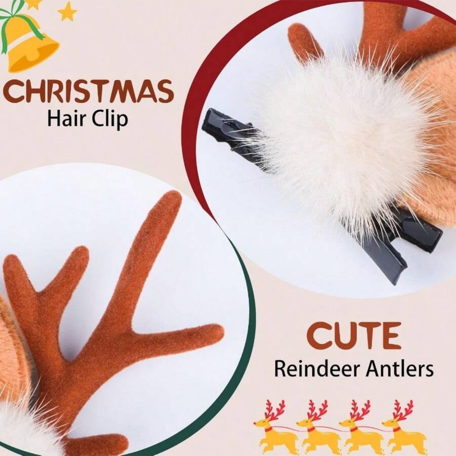 2 uds. Pinzas para el cabello  - Reindeer Antlers Headband reseña y precio