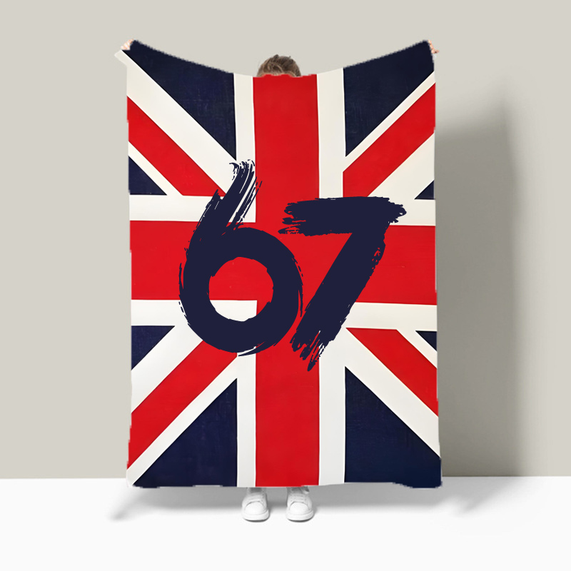 Union Jack bandera Meme número - Christmas Throw Blanket reseña y precio