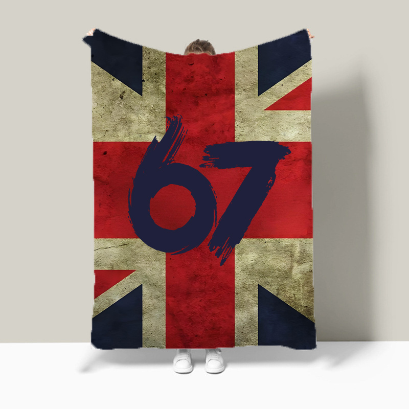 Union Jack bandera Meme número - Christmas Throw Blanket reseña y precio