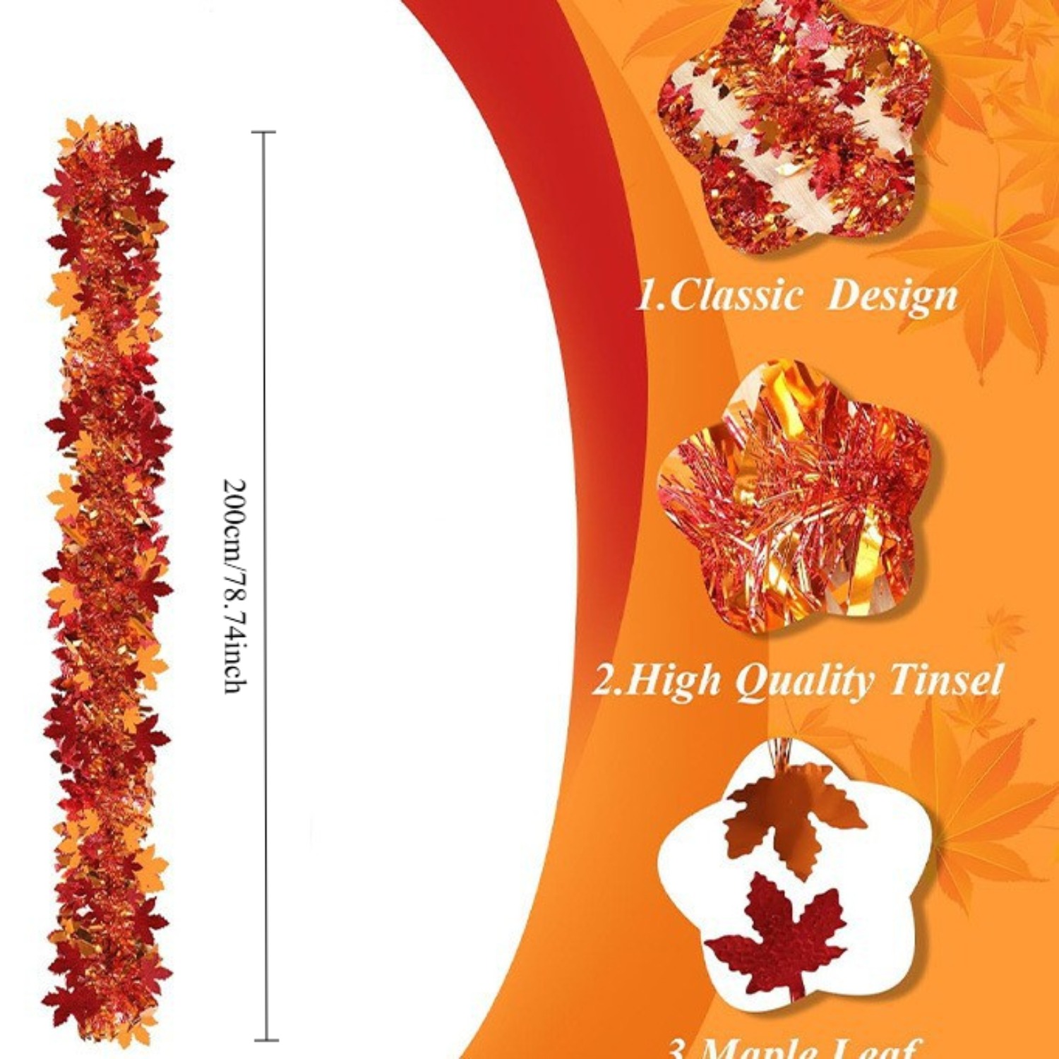 Guirnalda de Otoño con Adornos - Tinsel Garland Decoration reseña y precio